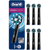 Oral-B CrossAction Replacement Brush Heads, Black 6-Count
